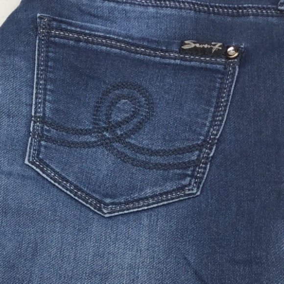 LIKE NEW SEVEN7 SKINNY JEANS 8/28x30 EMBROIDERED BACK POCKETS 😎 - Picture 4 of 16